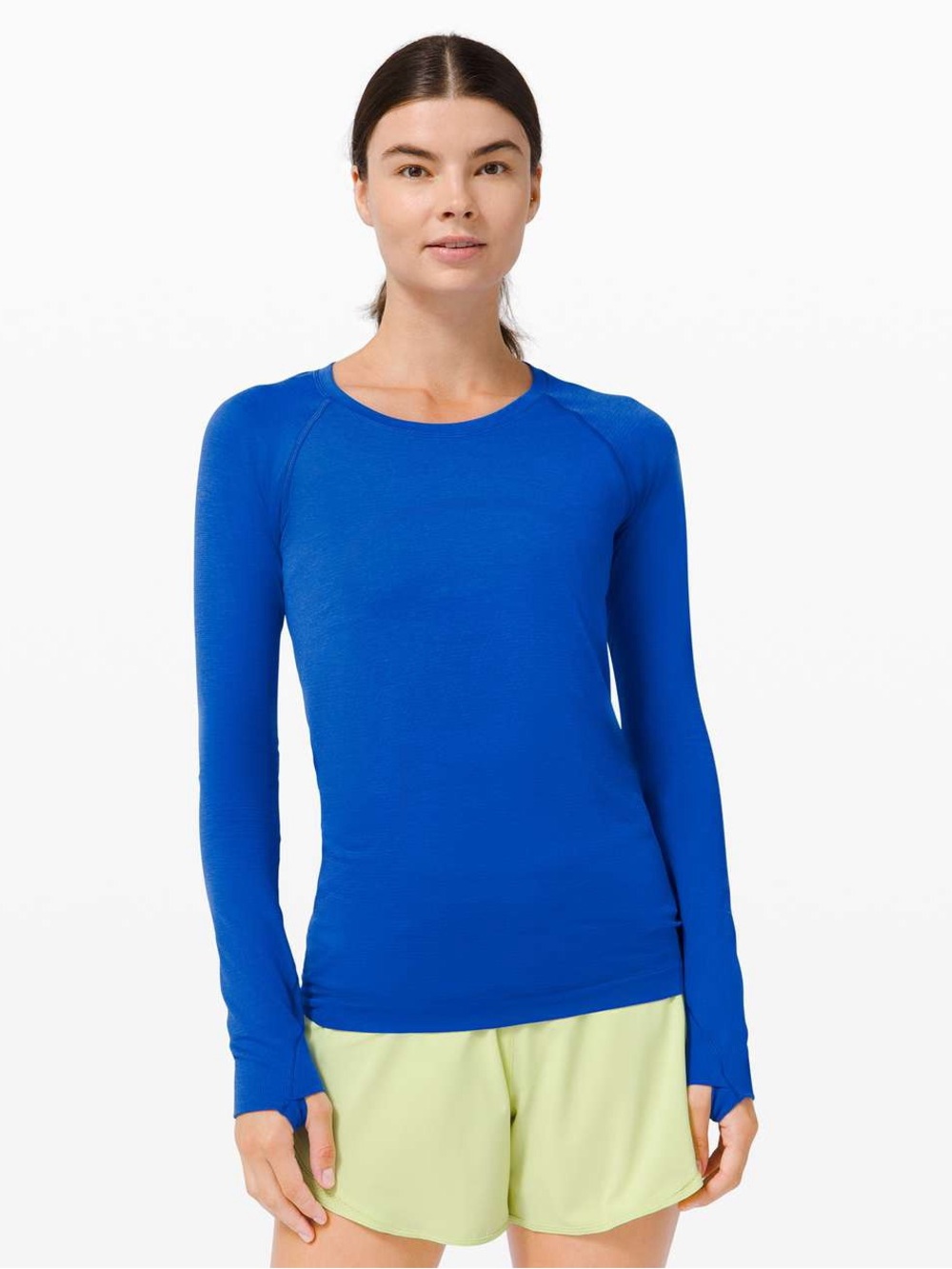 lululemon athletica swiftly Long-Sleeve Crewneck Top in Cerulean Blue -2